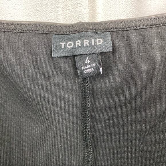 Torrid Black Faux Leather Skater Dress Sz.4 - Picture 8 of 16